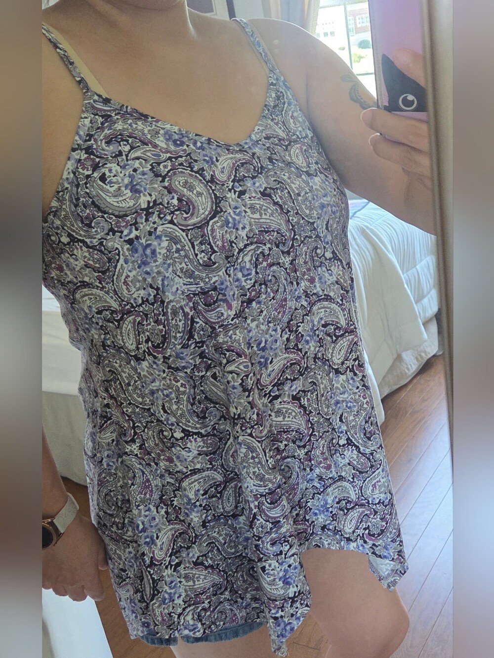 Purple Paisley Women's Camisole Tank Top